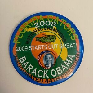 💥Florida Gators 2008 National Champions Barack Obama Button